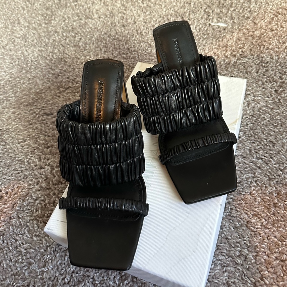 Jonathan Simkhai Felix Elastic Block-Heel Mules - image 2